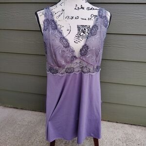 Torrid Sexy Purple Lace Nightie Nightgown Top Lingerie Sleepwear Size 0